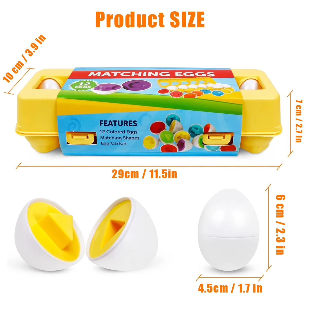 Matching Smart Eggs Toy for Kids – 3D Puzzle Montessori Learning Educational Toy - Kidz Garage