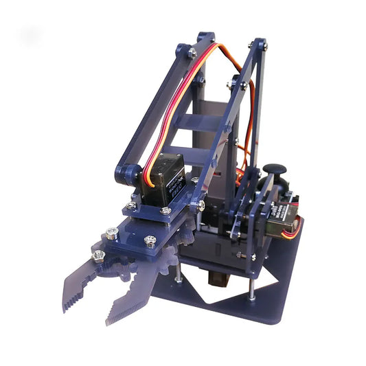 DIY 4-DOF Robotic Arm Kit – Programmable Acrylic Manipulator for Arduino Projects - Kidz Garage
