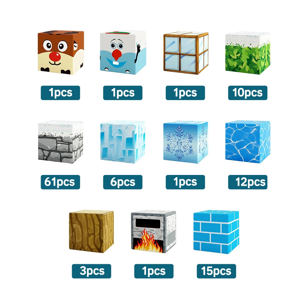112-Piece Magnetic Building Blocks Cube Set – STEM Montessori Construction Toy - Kidz Garage