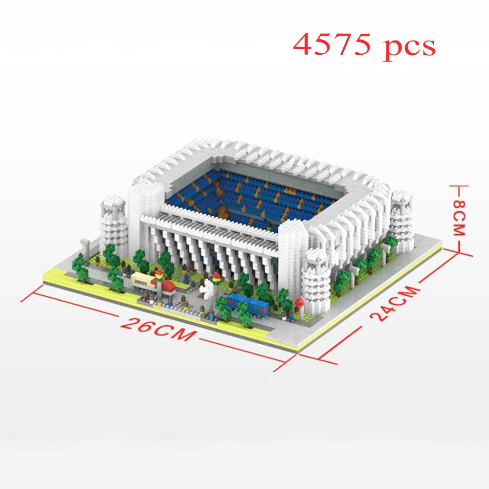 Madrid Style Soccer Stadium Model – Micro Mini Diamond Block Puzzle Set - Kidz Garage