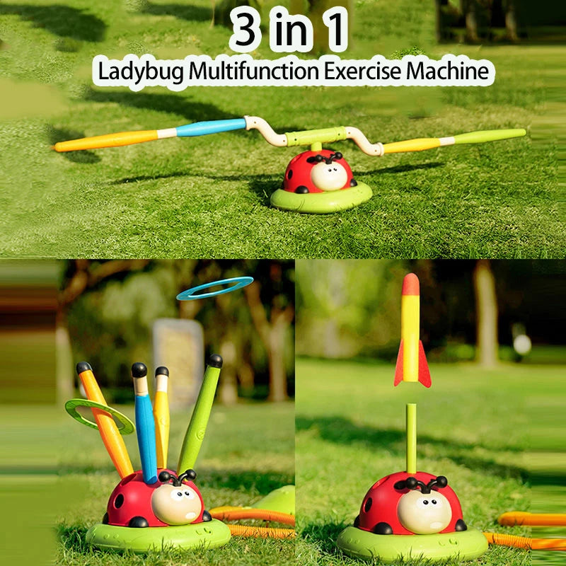 Rope Skipping Machine | Jump Rocket Launcher – 4-in-1 Outdoor Educational Activity Toy - Kidz Garage