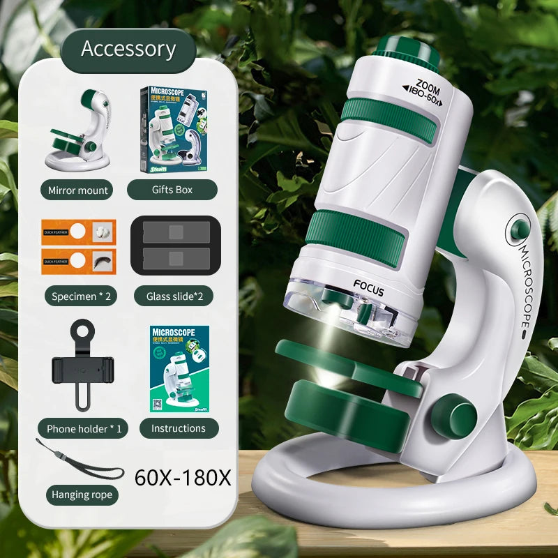 Kids Science Microscope Toy – STEM Learning Kit for Young Explorers (Ages 3+) - Kidz Garage