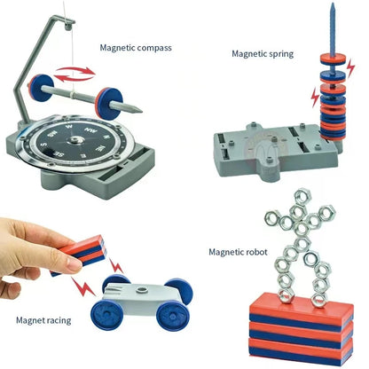 12-in-1 Children's Magnetic Science Kit – Interactive Physical Experiment Toy for Kids - Kidz Garage