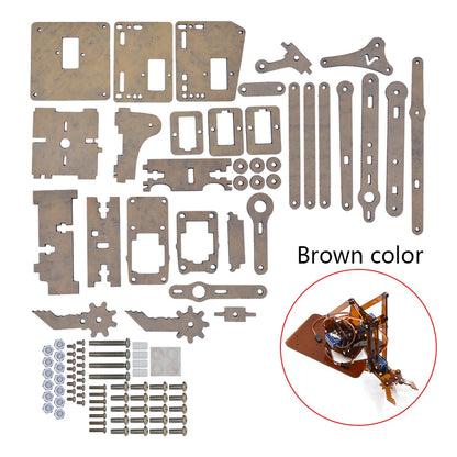 DIY 4-DOF Robotic Arm Kit – Programmable Acrylic Manipulator for Arduino Projects - Kidz Garage