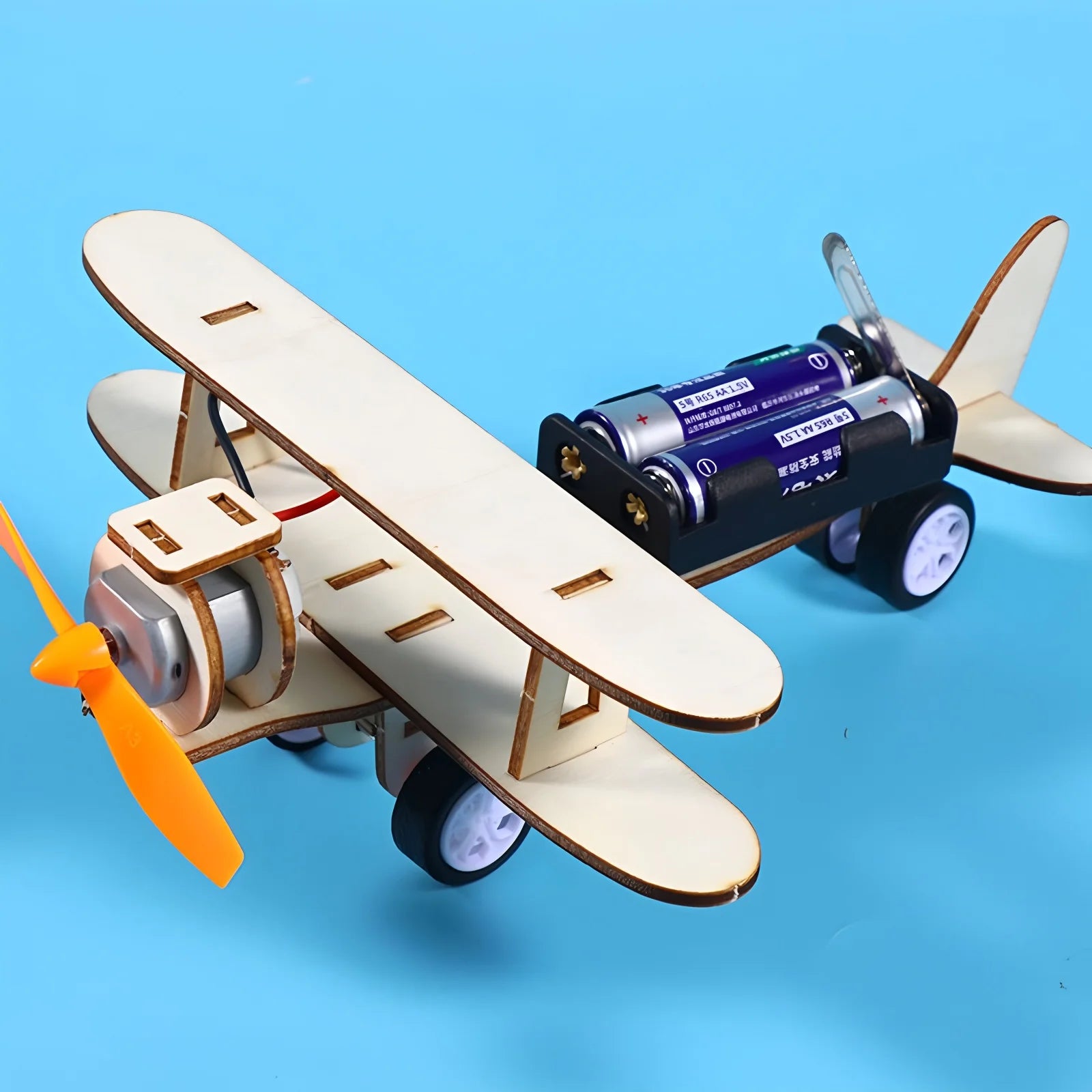 DIY Wooden Airplane Model Kit – 3D Puzzle Educational STEM Toy for Kids - Kidz Garage