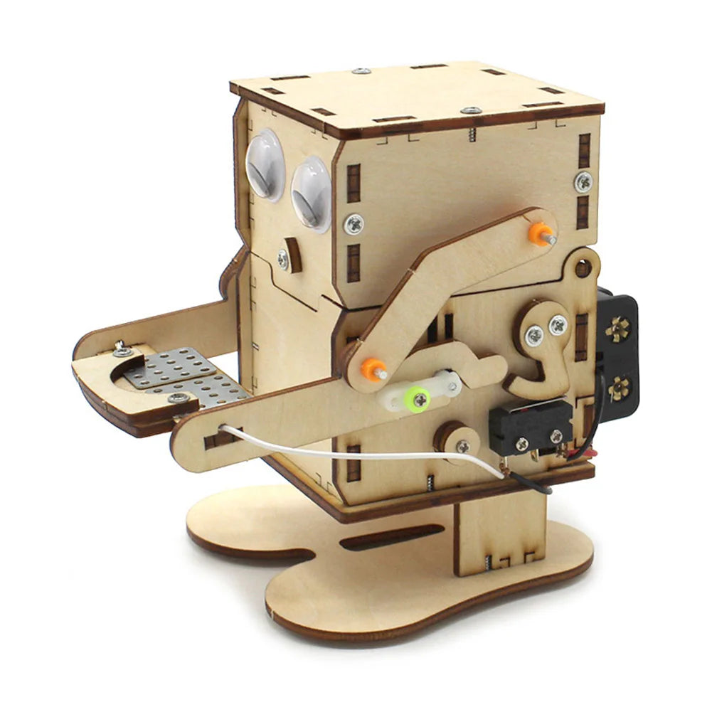 DIY Robot Eating Coin Wooden STEM Kit – Educational Science Project for Kids - Kidz Garage