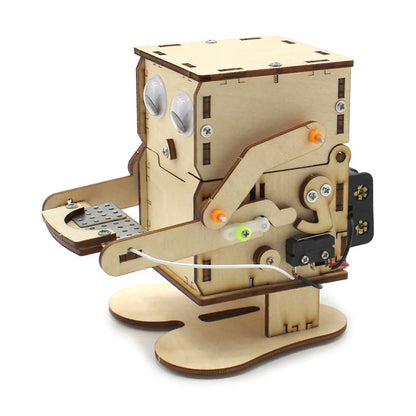 DIY Robot Eating Coin Wooden STEM Kit – Educational Science Project for Kids - Kidz Garage