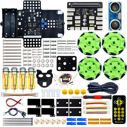 4WD Mecanum Smart Robot Car + 18 Projects – Python & C Programmable STEM Kit - Kidz Garage