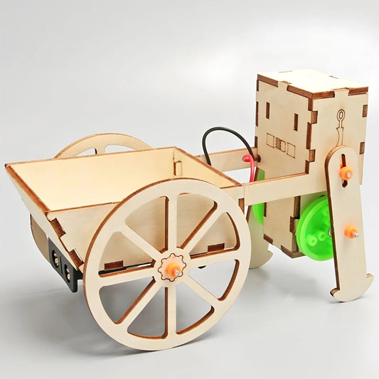 DIY Robot Push-Pull Cart – Wooden STEM Educational Toy for Kids - Kidz Garage