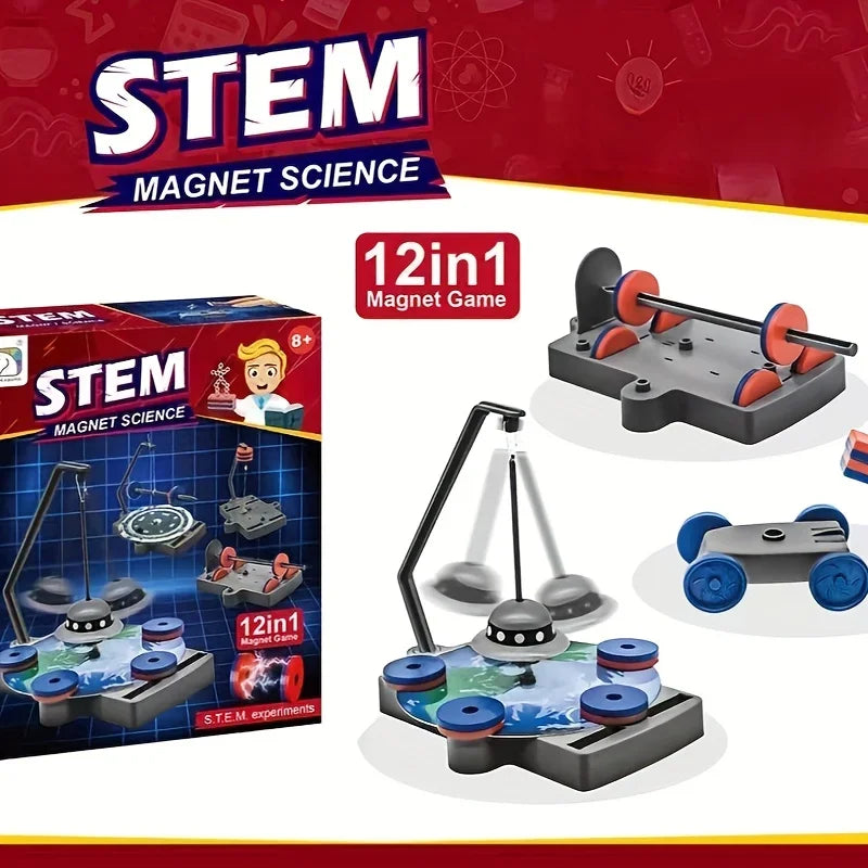 12-in-1 Children's Magnetic Science Kit – Interactive Physical Experiment Toy for Kids - Kidz Garage