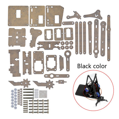 DIY 4-DOF Robotic Arm Kit – Programmable Acrylic Manipulator for Arduino Projects - Kidz Garage