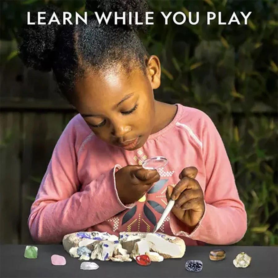 STEM Gemstone Dig Kit – Crystal Mining Educational Toy - Kidz Garage
