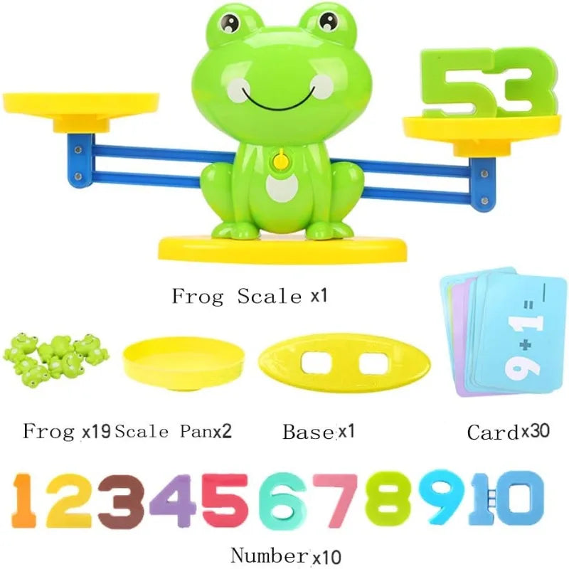 STEM Montessori Frog Balance Math Game – Educational Counting Toy for Kids Ages 3+ - Kidz Garage