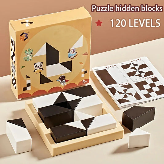 120-Level Hidden Block Brain Puzzle (Ages 6+)