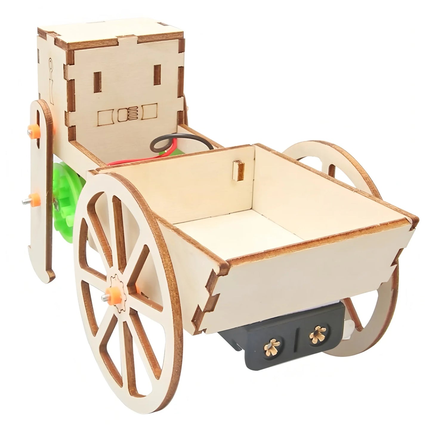 DIY Robot Push-Pull Cart – Wooden STEM Educational Toy for Kids - Kidz Garage
