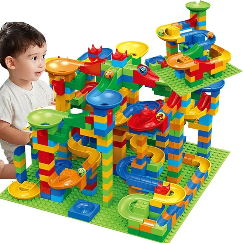 DIY Marble Run Maze Ball Track Building Set – 84 to 504PCS - Kidz Garage