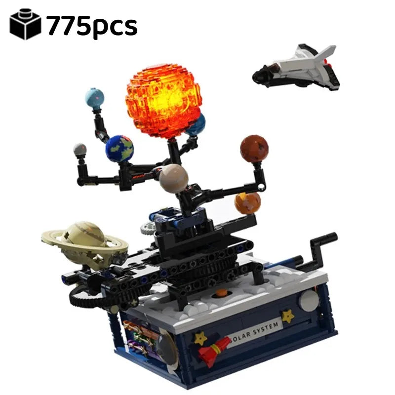 DIY Rotating Solar System Light Model – Educational Space Science Building Block - Kidz Garage