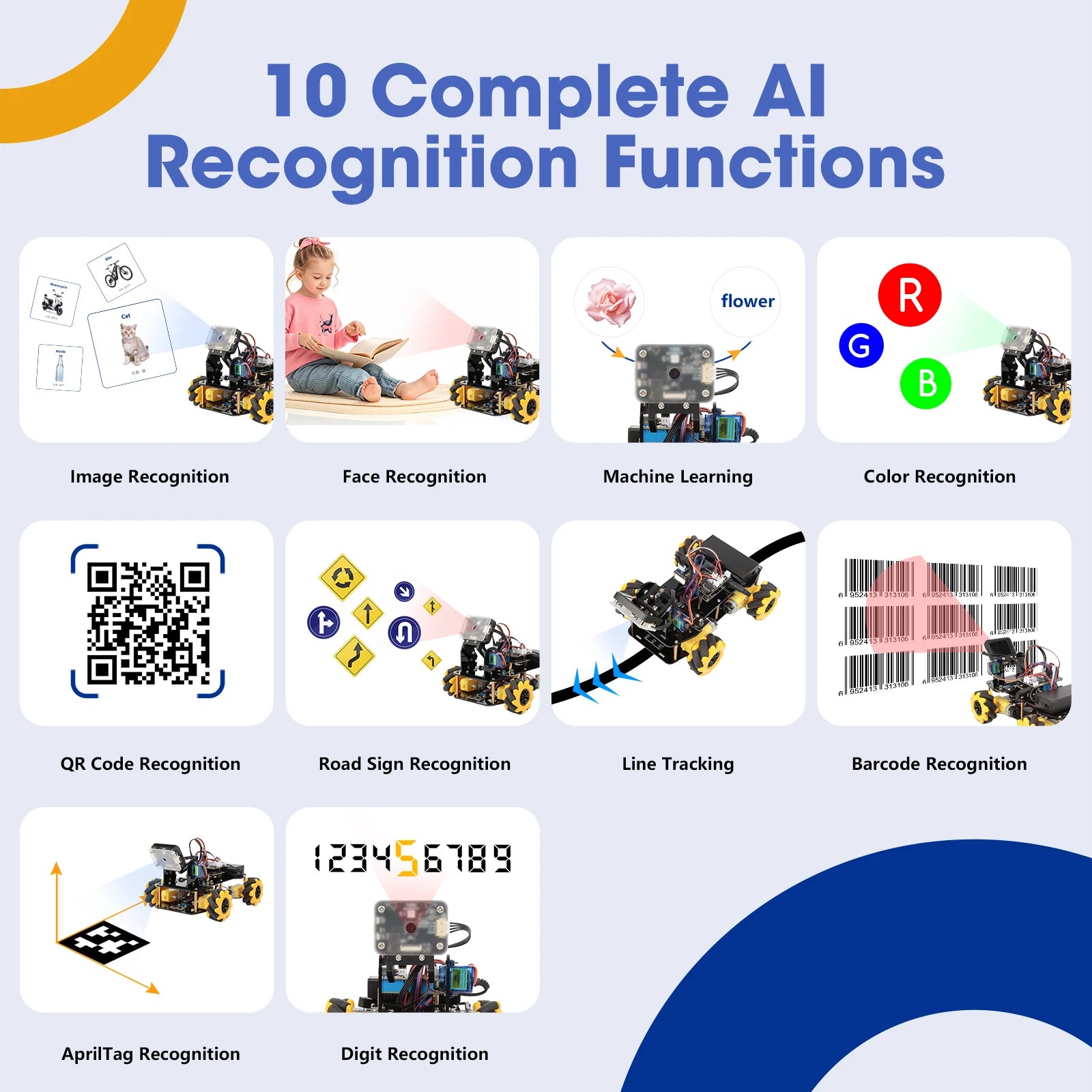 AI Robot Car Kit with Real-Time Object Detection –  Smart Robotics Programming stem Kit - Kidz Garage