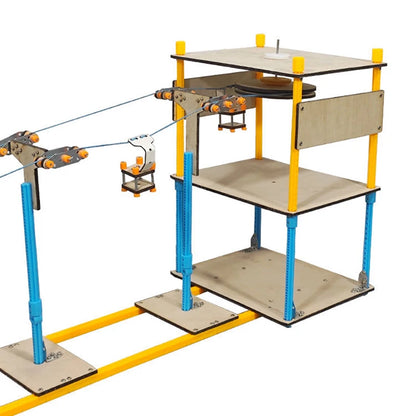 Sightseeing Cable Car System Model – Wooden DIY Science & Physics Kit for Kids - Kidz Garage