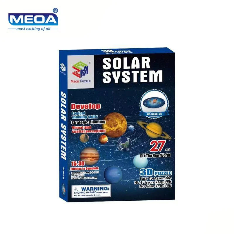 3D Solar System Planet Model Puzzle – Educational STEM Building Toy for Kids - Kidz Garage