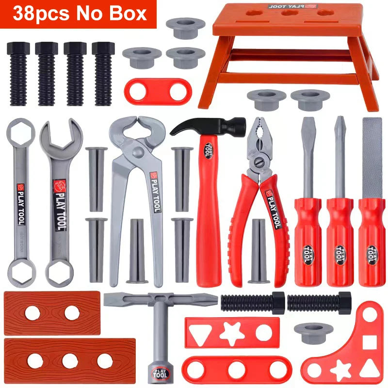 Children's Tool Set with Electric Toy Drill – Pretend Play Construction Kit - Kidz Garage