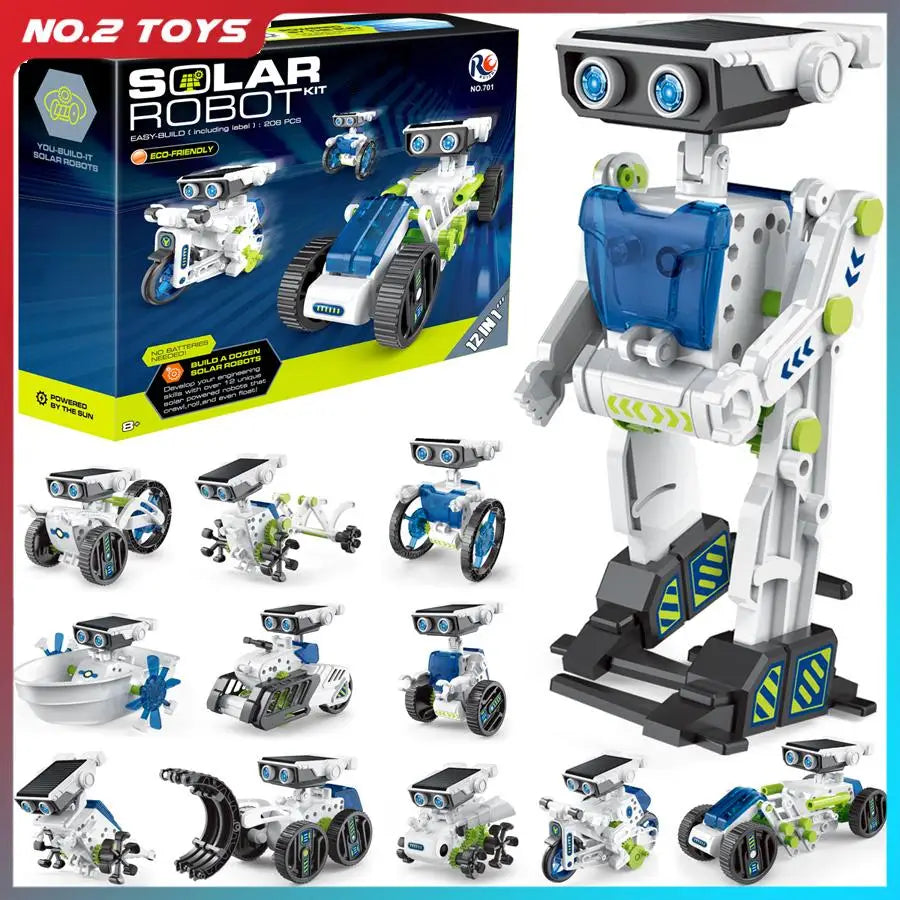 12-in-1 STEM Solar Robot Kit – DIY Building Toy for Kids (Ages 8+) - Kidz Garage