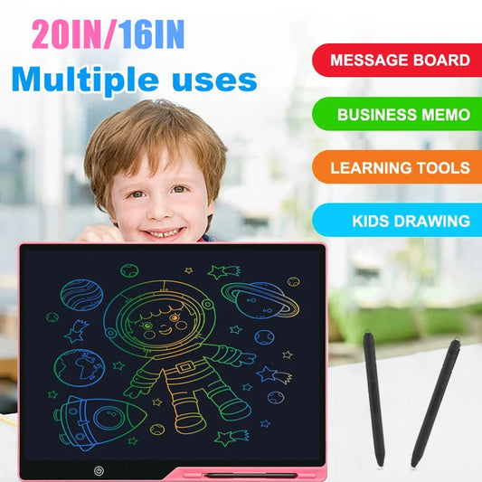20-Inch Electronic LCD Drawing Tablet – Reusable Handwriting and Sketch Pad for Kids - Kidz Garage