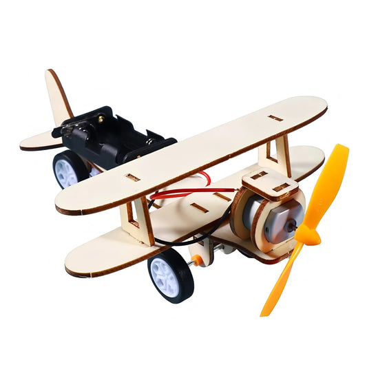 DIY Wooden Airplane Model Kit – 3D Puzzle Educational STEM Toy for Kids - Kidz Garage