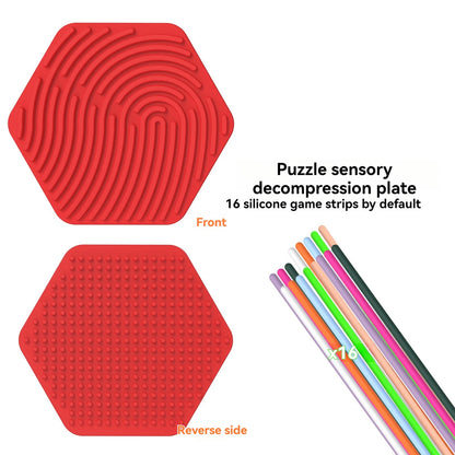 Silicone Sensory Activity Board – Montessori Fidget Toy for Skill Development - Kidz Garage