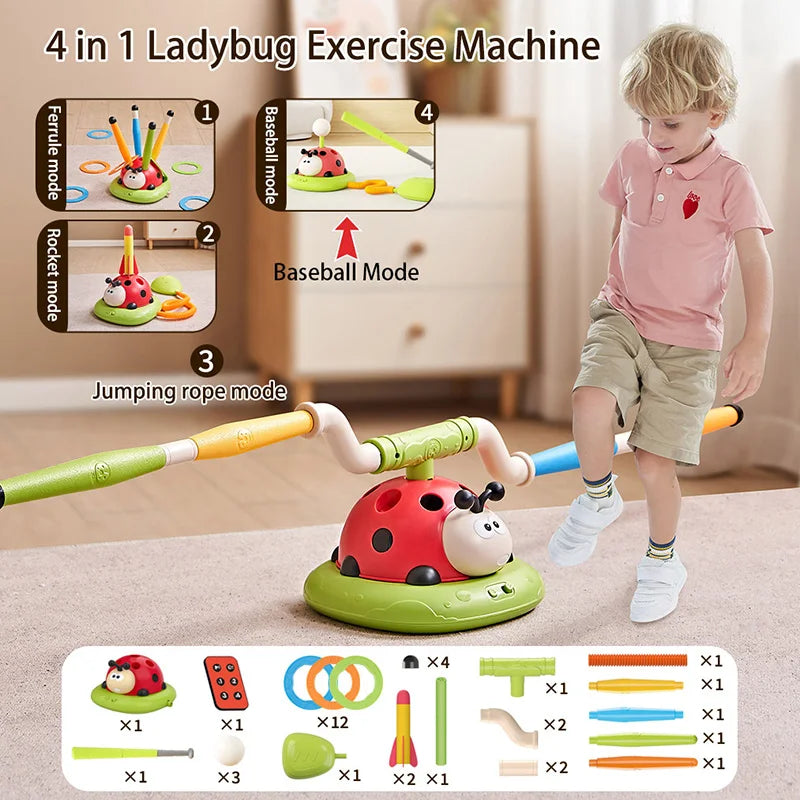 Rope Skipping Machine | Jump Rocket Launcher – 4-in-1 Outdoor Educational Activity Toy - Kidz Garage