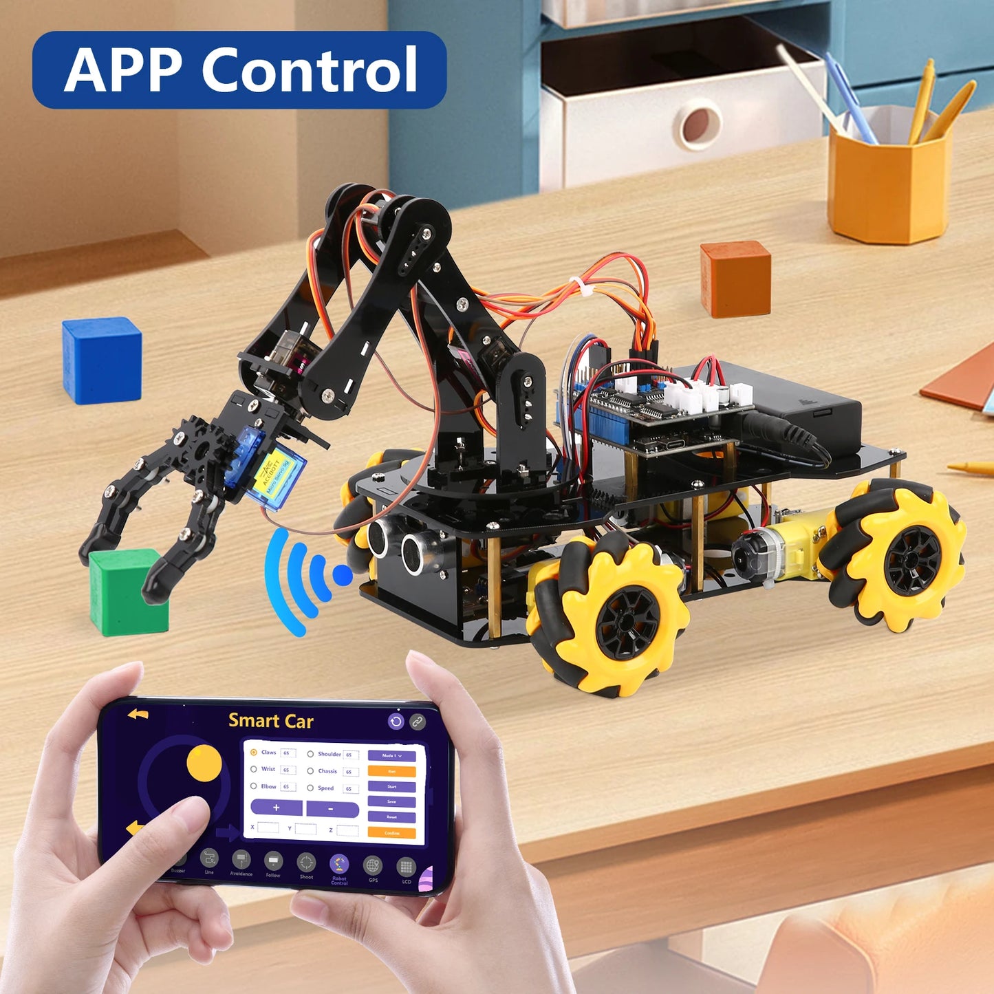 Robot Arm Learning Kit – WiFi Smart Car for STEM & STEAM Education - Kidz Garage