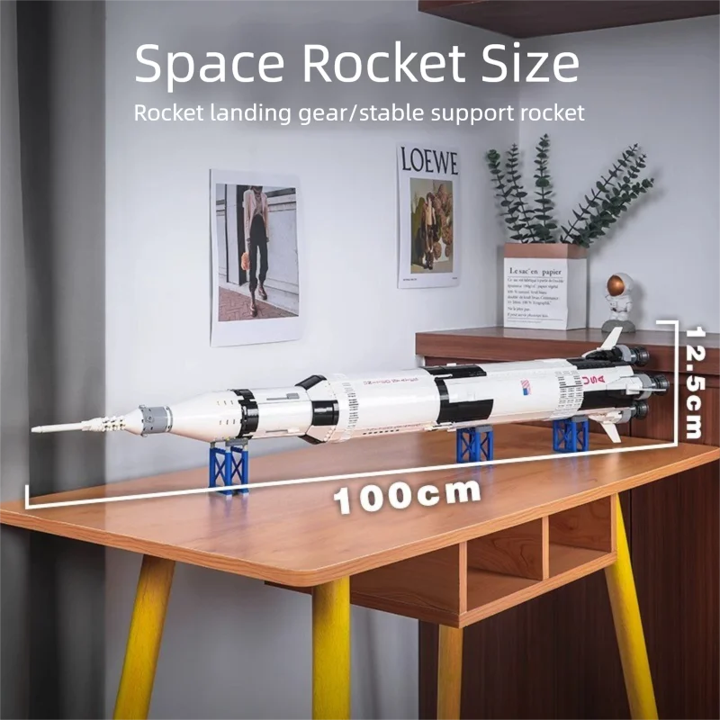 900PCS Space Rocket Model Building Blocks – 100cm Educational Toy - Kidz Garage