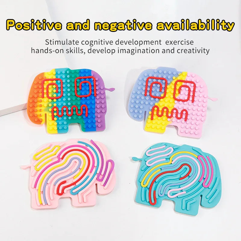 Silicone Sensory Activity Board – Montessori Fidget Toy for Skill Development - Kidz Garage