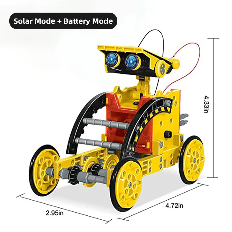 12-in-1 Solar Powered STEM Robot Kit – DIY Educational Toy for Kids - Kidz Garage