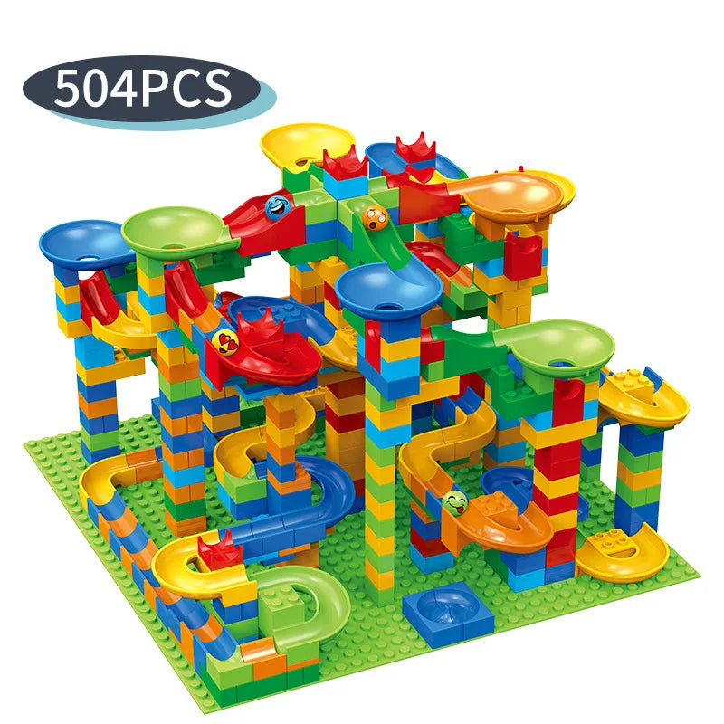 DIY Marble Run Maze Ball Track Building Set – 84 to 504PCS - Kidz Garage