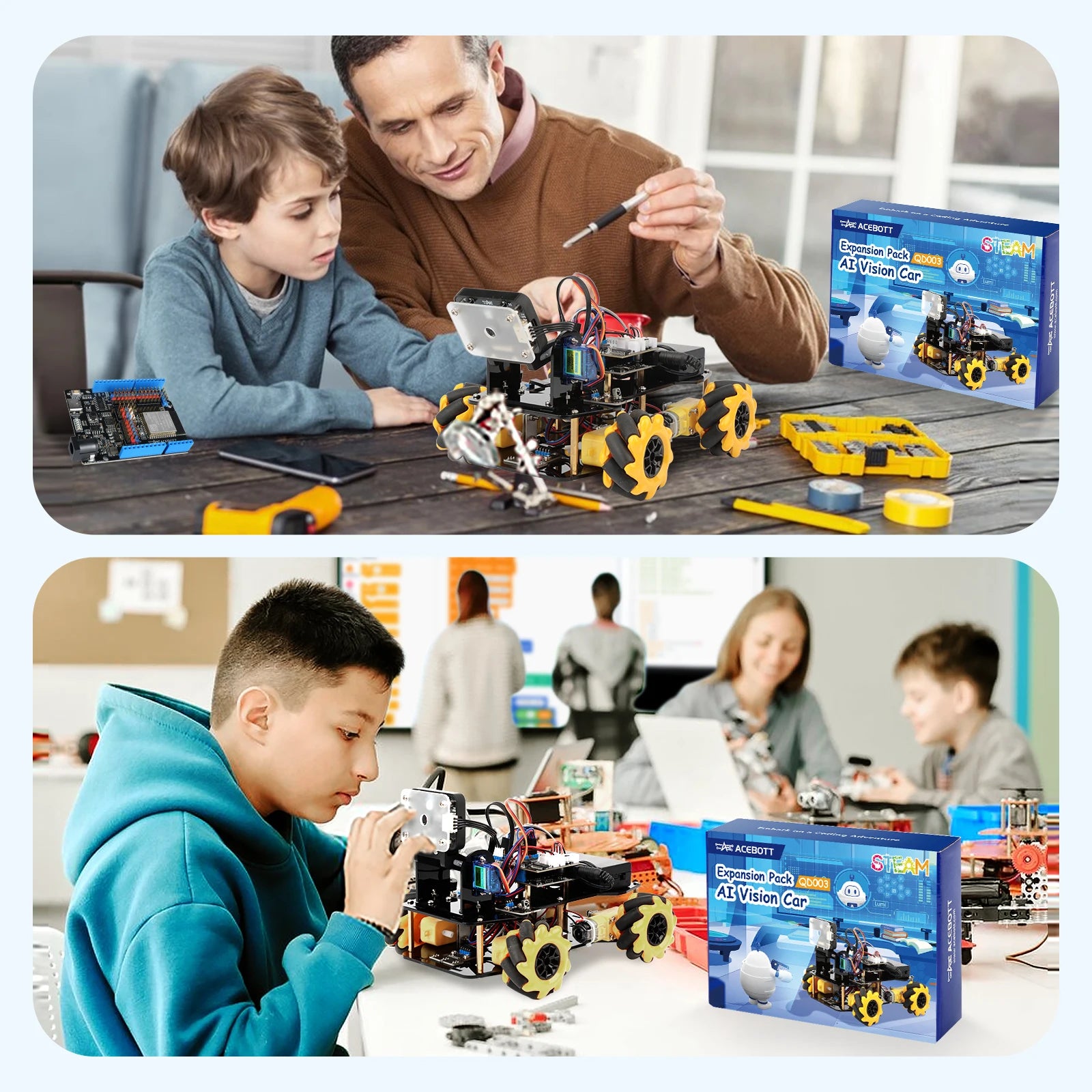 AI Robot Car Kit with Real-Time Object Detection –  Smart Robotics Programming stem Kit - Kidz Garage
