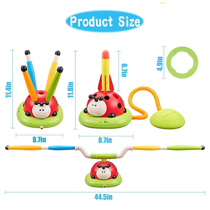Rope Skipping Machine | Jump Rocket Launcher – 4-in-1 Outdoor Educational Activity Toy - Kidz Garage