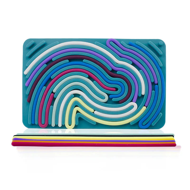 Silicone Sensory Activity Board – Montessori Fidget Toy for Skill Development - Kidz Garage