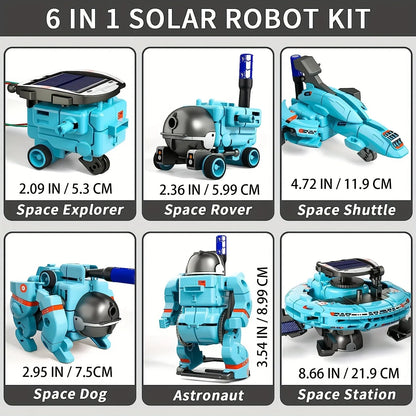 6-in-1 STEM Solar Robot Kit – Educational Science Building Toy for Kids - Kidz Garage
