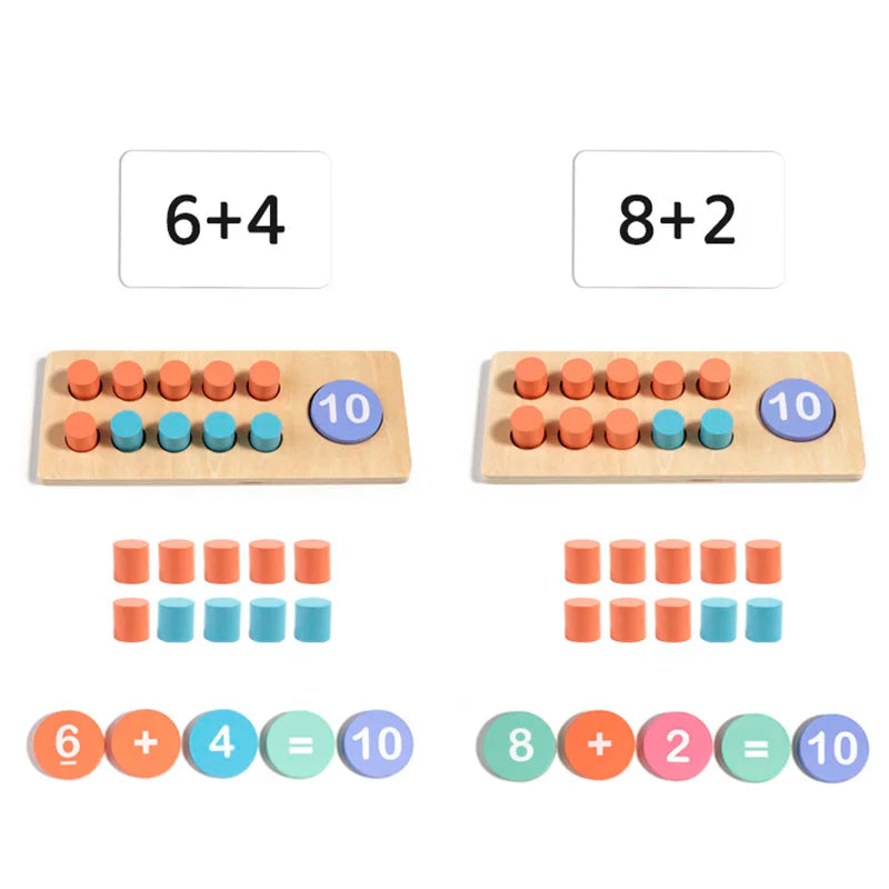 Children’s Wooden Number Board – Montessori Math & Logic Toy - Kidz Garage