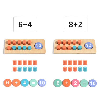 Children’s Wooden Number Board – Montessori Math & Logic Toy - Kidz Garage