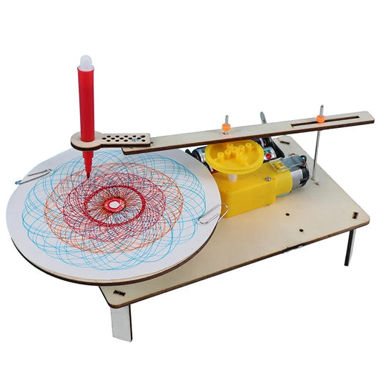DIY Wooden Electric Drawing Robot Kit – STEM Science Plotter Model for Kids - Kidz Garage