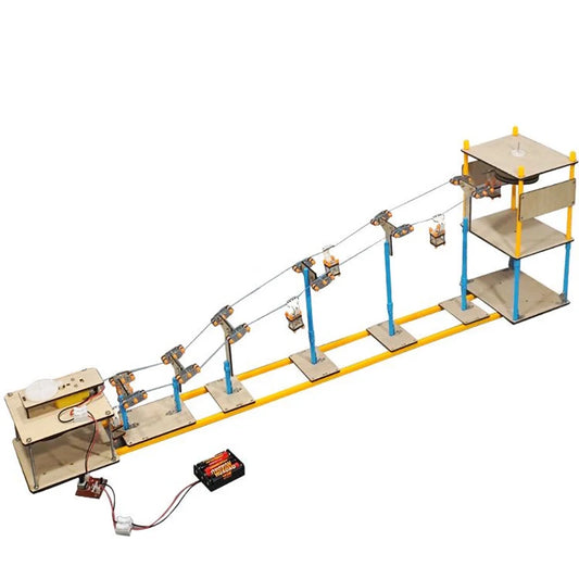 Sightseeing Cable Car System Model – Wooden DIY Science & Physics Kit for Kids - Kidz Garage