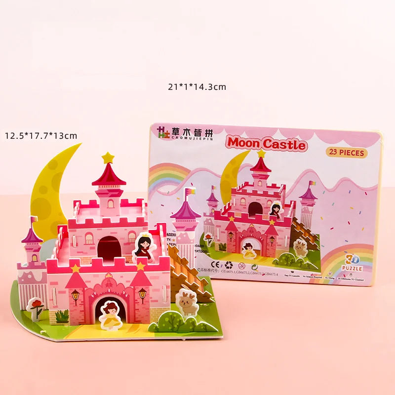 3D DIY Puzzle House STEM Craft Kit – Educational Paper Building Toy for Kids & Families - Kidz Garage