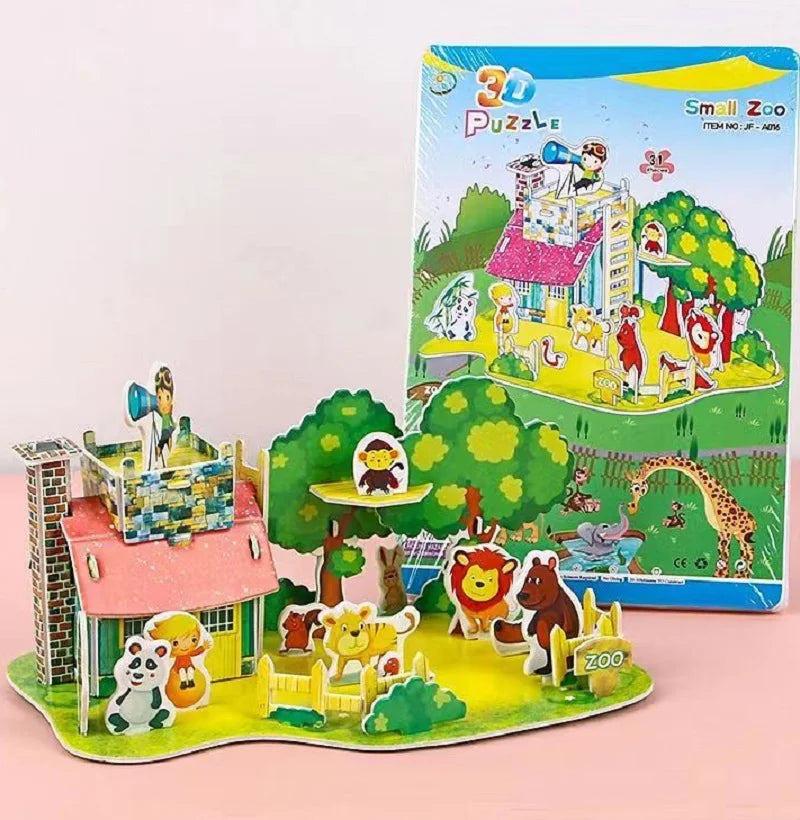 3D DIY Puzzle House STEM Craft Kit – Educational Paper Building Toy for Kids & Families - Kidz Garage