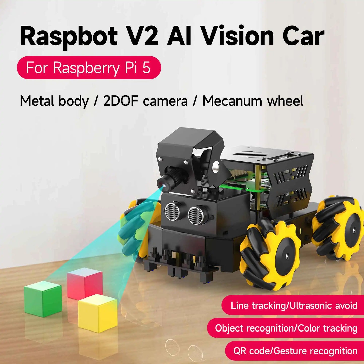 Ai Robot Car Kit with AI Vision – DIY  Python Programmable Set for Beginners - Kidz Garage