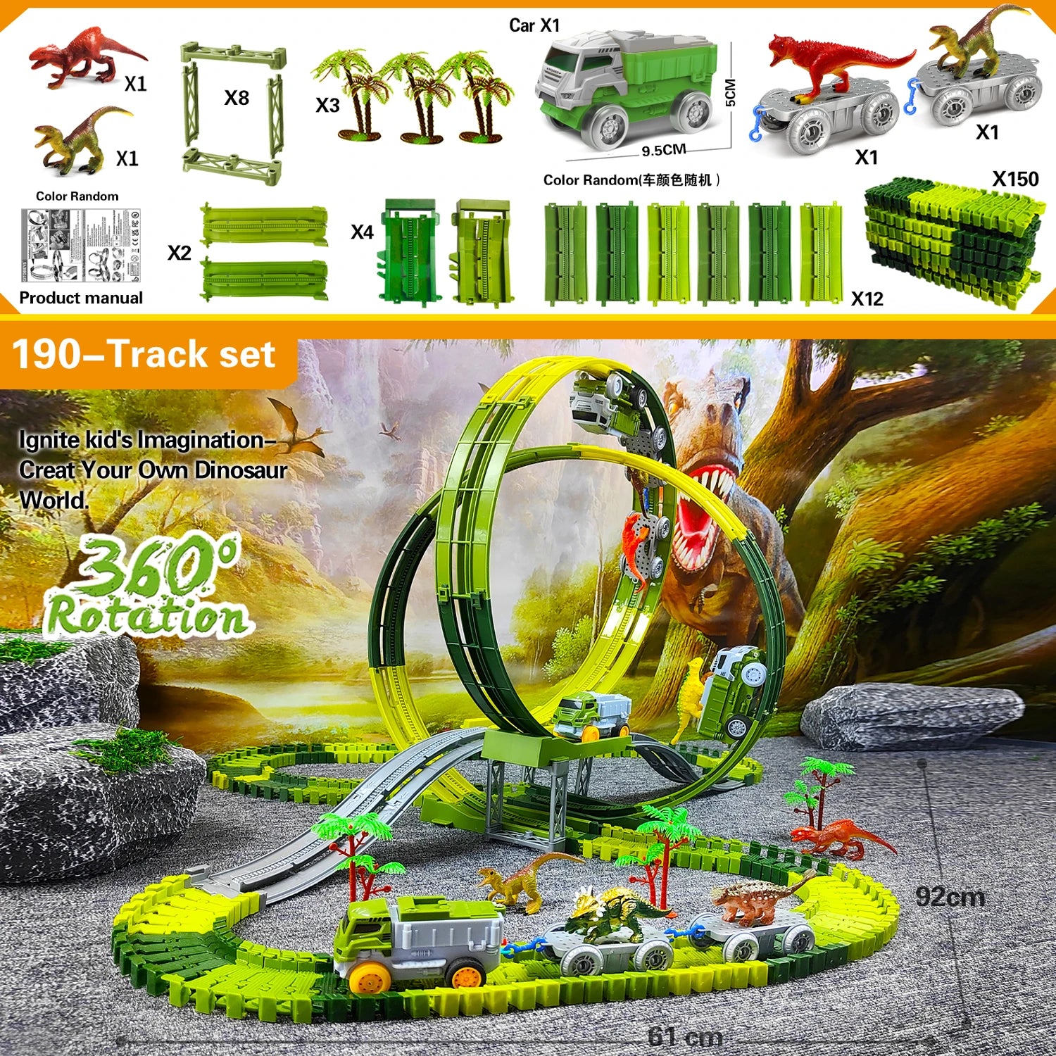 Magic Climbing Race Car Toy with Flexible Space Track – Engineering Train Track Toy - Kidz Garage