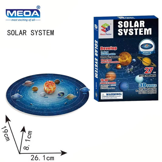 3D Solar System Planet Model Puzzle – Educational STEM Building Toy for Kids - Kidz Garage