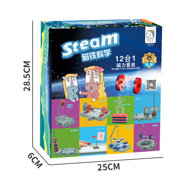 12-in-1 Children's Magnetic Science Kit – Interactive Physical Experiment Toy for Kids - Kidz Garage