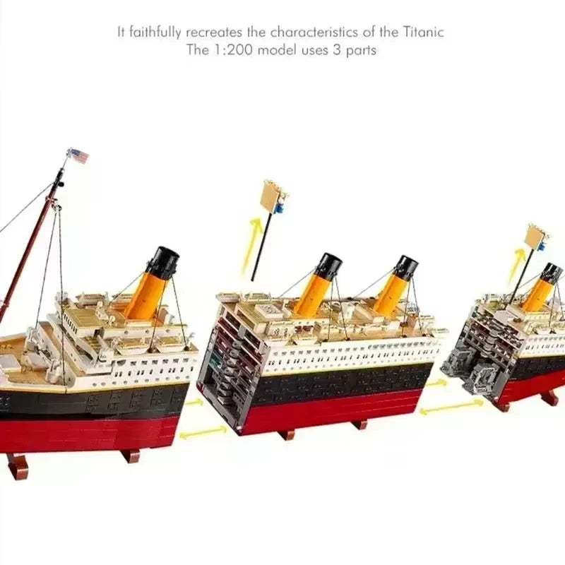 Titanic Giant Cruise Ship Model – 1900+ PCS Building Blocks Set - STEM TOy - Kidz Garage